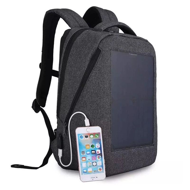 High Quality Waterproof Laptop Bag Solar Power Panel Charging Backpack for Outdoor Hiking