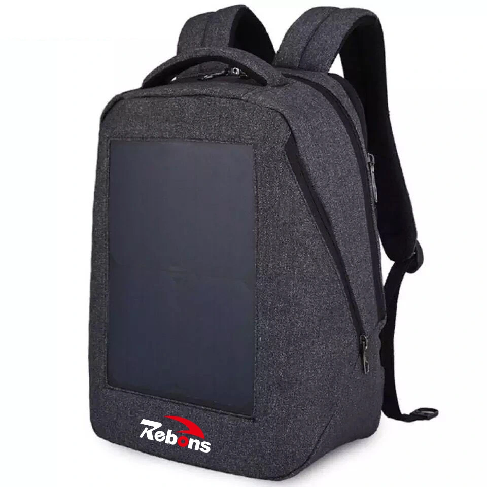 High Quality Waterproof Laptop Bag Solar Power Panel Charging Backpack for Outdoor Hiking