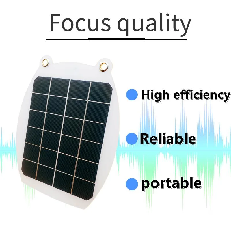 6V 5W Foldable Solar Power System Mini-Mono USB Flexible Solar Panel for Charging Mobile Phone Outdoor Activity