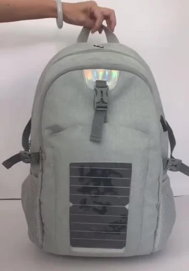 Wholesales Outdoor New Design Solar Travel Men′s Backpack USB Charging Solar Panel Hiking Bag Mobile Phone Solar Backpack