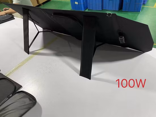 100W Folding Portable Solar Panel with Flexible Supporting Legs for Camping